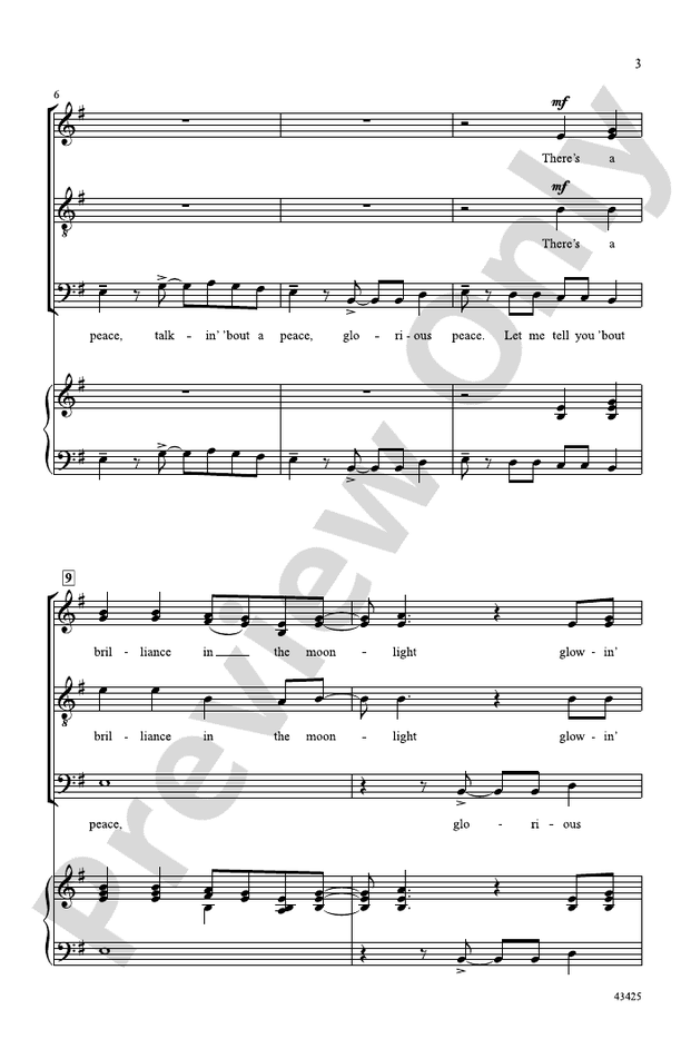 Glorious Peace – SATB, a cappella Choral Octavo (Digital Download)