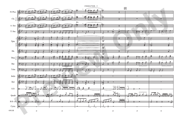 Con Slancio – Marching Band Conductor Score & Parts (Digital Download)