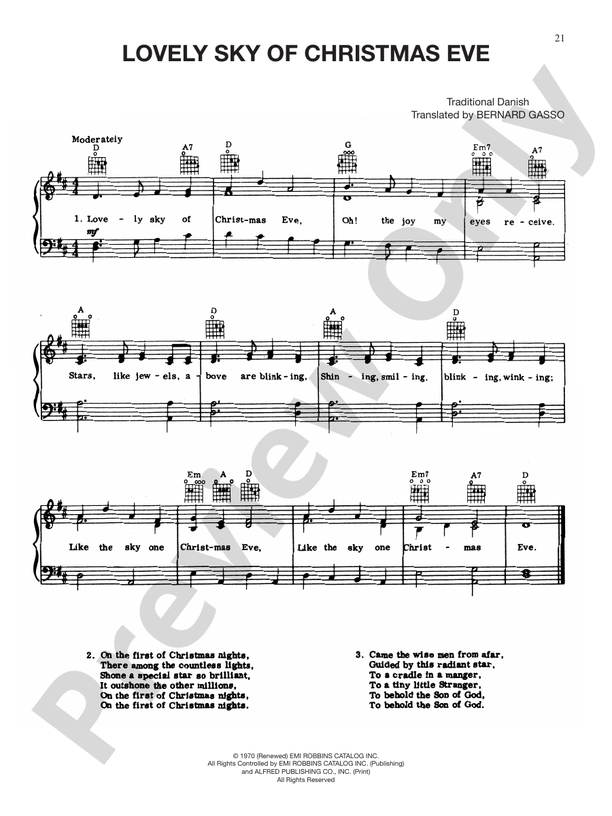 Lovely Sky of Christmas Eve - PVG (Digital Download)