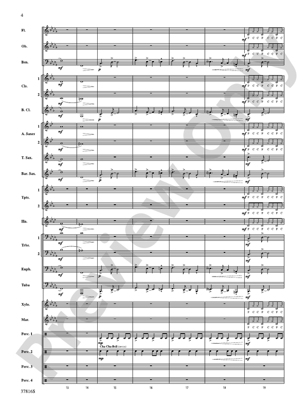 Baile Sereno - Concert Band Conductor Score & Parts (Digital Download)