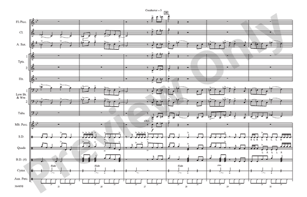 Black Dog – Marching Band Conductor Score & Parts (Digital Download)
