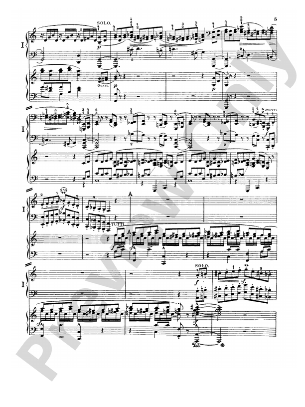 Schumann - Piano Concerto in A Minor, Op. 54 - 2 Piano, 4 Hands - TWO Copies required - (Digital Download)