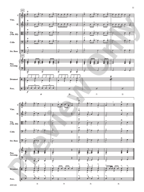 A Taylor Swift Duo - String Orchestra Conductor Score & Parts (Digital Download)