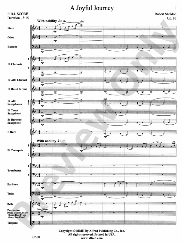A Joyful Journey - Concert Band Conductor Score & Parts (Digital Download)