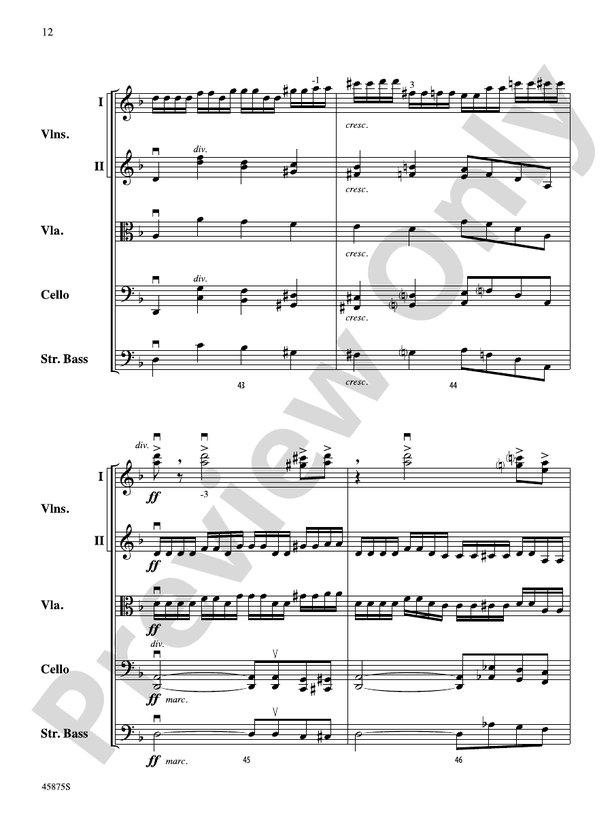 Swamp Thang - String Orchestra Conductor Score & Parts (Digital Download)