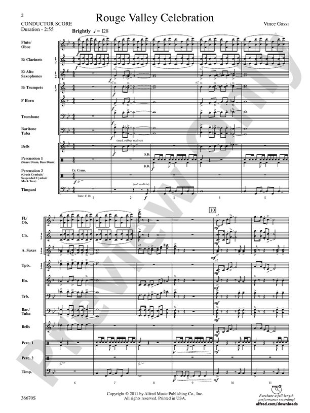 Rouge Valley Celebration - Concert Band Conductor Score & Parts (Digital Download)