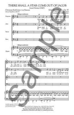 There Shall a Star Come Out of Jacob - SATB and Organ (Piano) - Felix Mendelssohn - SATB Boosey & Hawkes Octavo