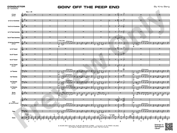 Goin' off the Peep End – Jazz Ensemble Conductor Score & Parts (Digital Download)