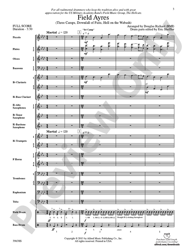 Field Ayres - Concert Band Conductor Score & Parts (Digital Download)