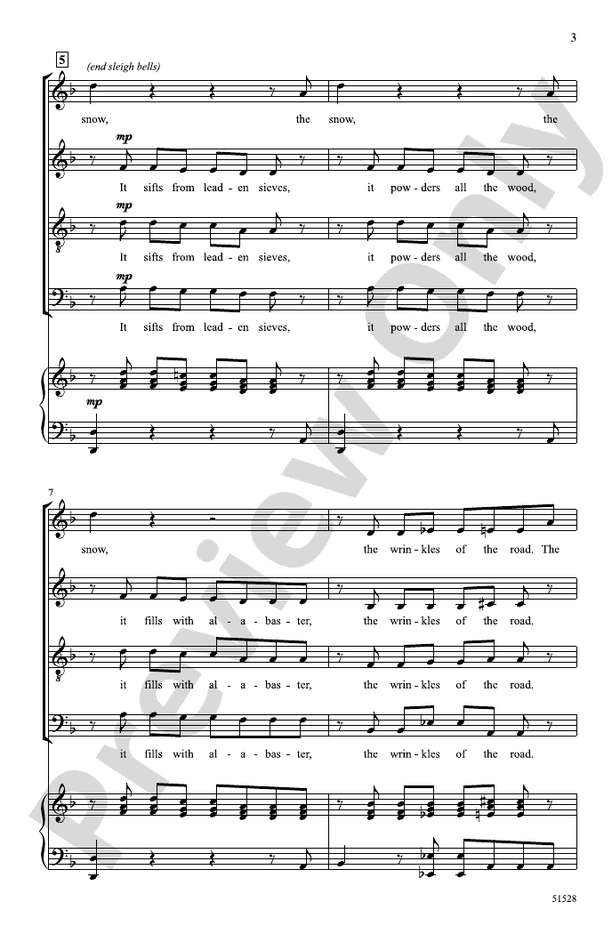 The Snow - SATB Choral Octavo (Digital Download)