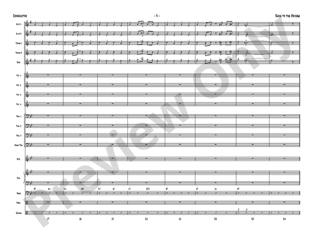 Race to the Bridge - Jazz Ensemble Conductor Score & Parts(Digital Download)