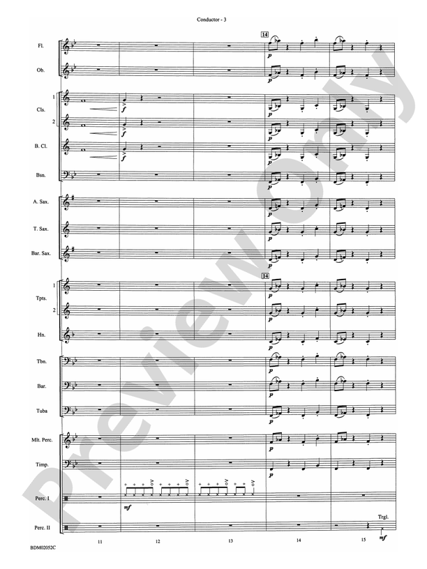 Declaration in Blue - Concert Band Conductor Score & Parts (Digital Download)