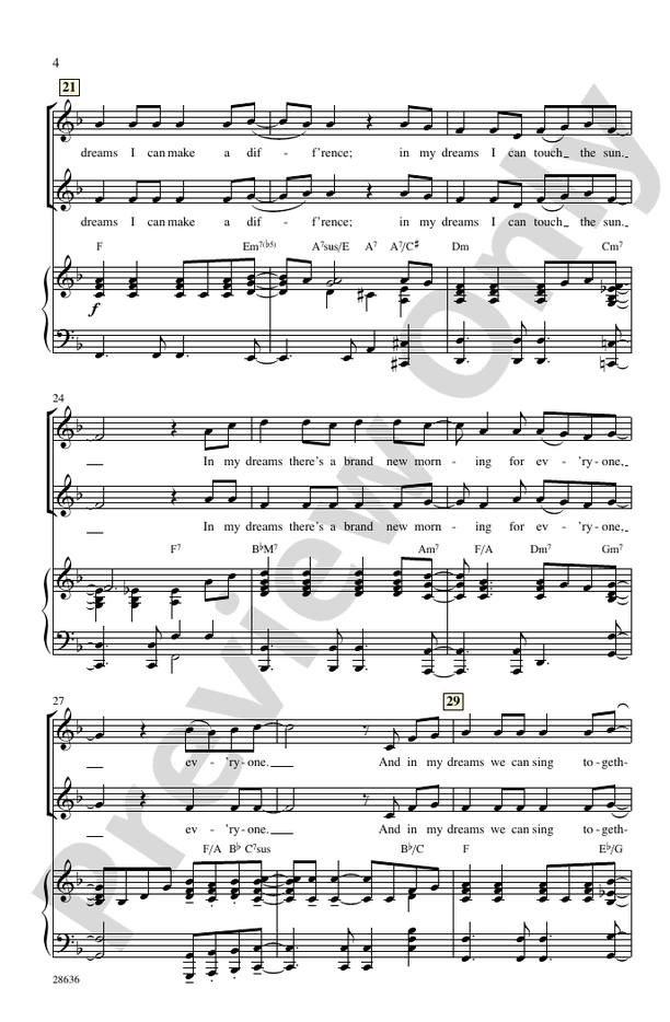 In My Dreams - Arr. Albrecht/Althouse – 2-Part Choral Octavo (Digital Download)