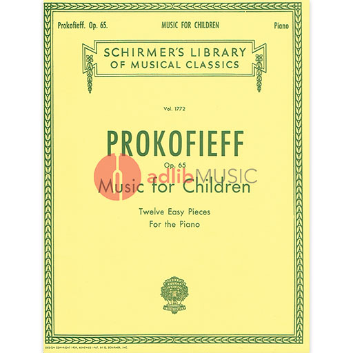 Prokofiev - For Children Lib1772 - Piano Schirmer 50261590