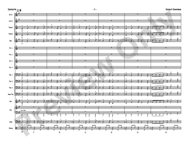Coconut Champagne – Jazz Ensemble Conductor Score & Parts (Digital Download)
