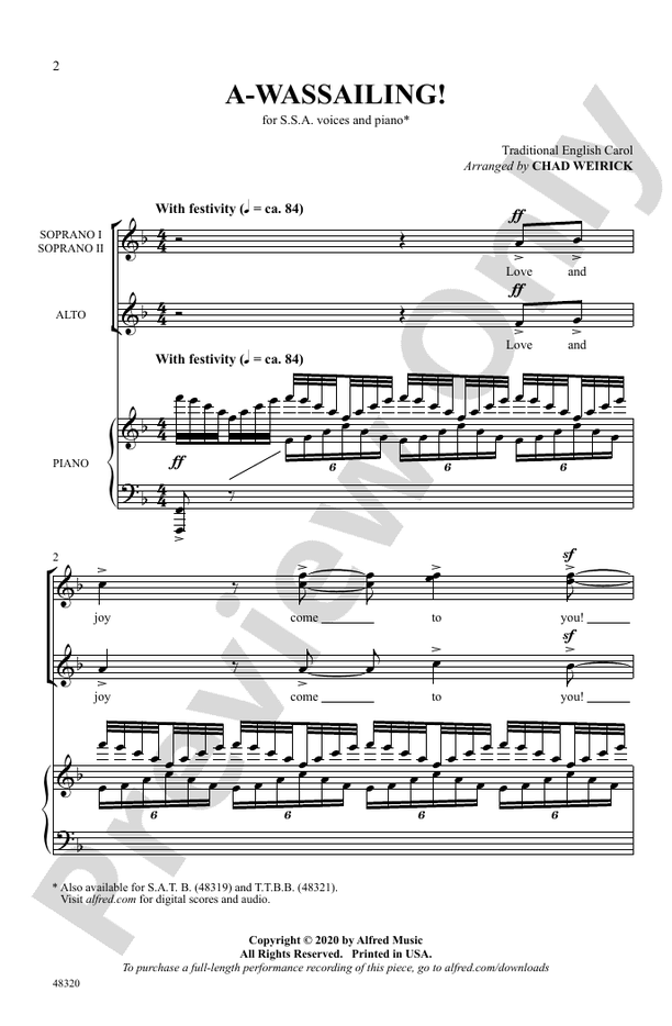 A-Wassailing! - SSA Choral Octavo (Digital Download)