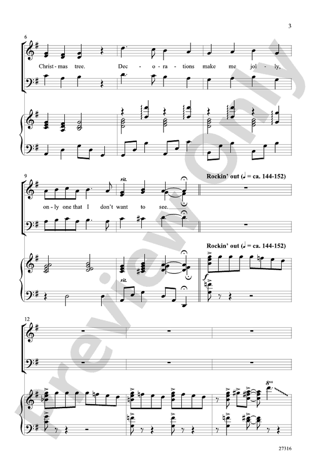 Away from the Mistletoe – 3-Part Mixed Choral Octavo (Digital Download)
