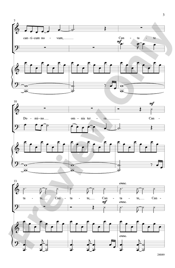 Cantate Domino - Arr. Sally K. Albrecht – SAB Choral Octavo (Digital Download)