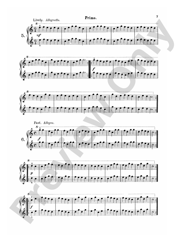 Wohlfahrt - Easy Four Hand Pieces for Children, Op. 87 - 1 Piano, 4 Hands (Digital Download)