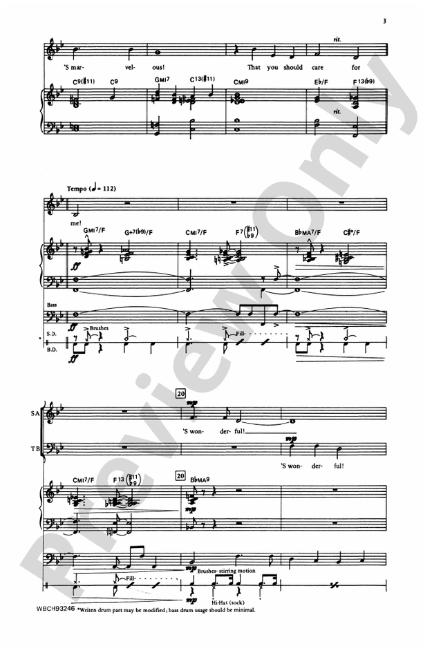 S Wonderful - Arr.Phil Mattson - SATB Choral Octavo (Digital Download)