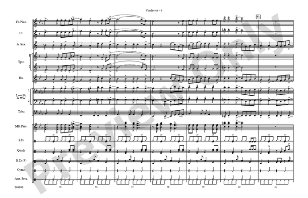 Jumpin' Jack Flash (Arr. Victor López) – Marching Band Conductor Score & Parts (Digital Download)