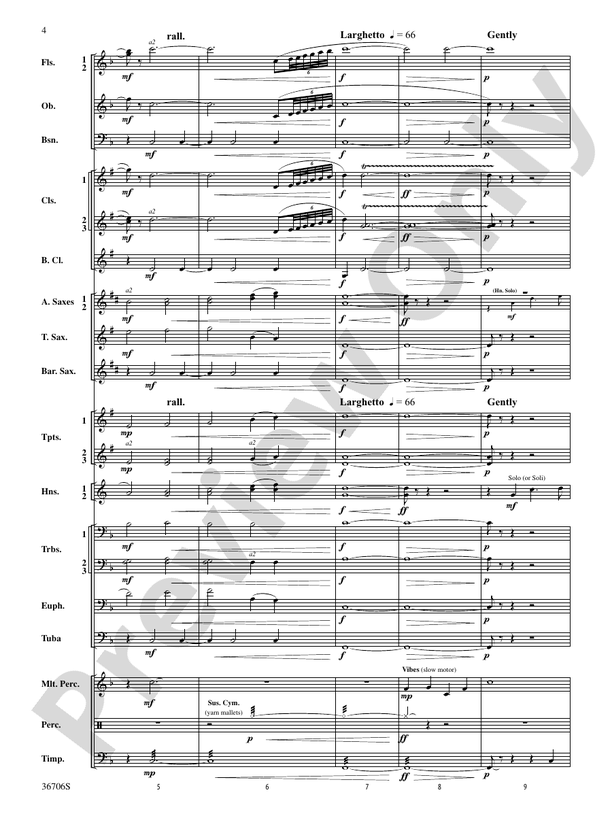 Sag Harbor Sunset - Concert Band Conductor Score & Parts (Digital Download)