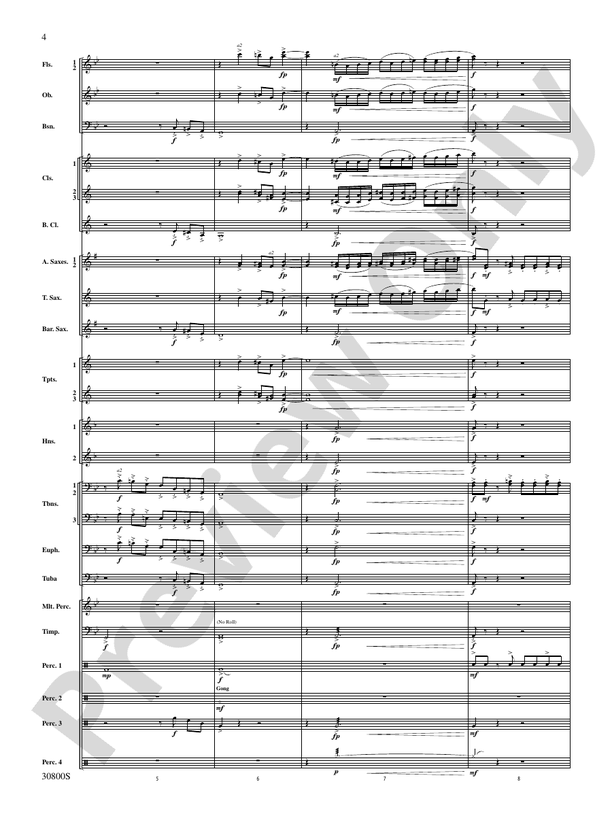 Quatre Fantasie - Concert Band Conductor Score & Parts (Digital Download)