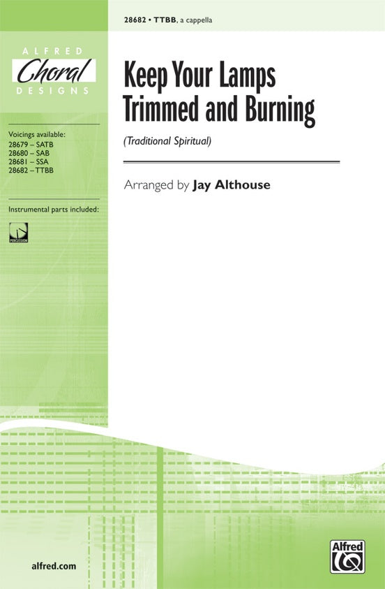 Keep Your Lamps Trimmed and Burning – TTBB, a cappella Choral Octavo (Digital Download)