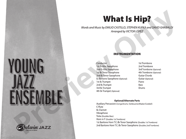 What Is Hip - Jazz Ensemble Conductor Score & Parts (Digital Download)