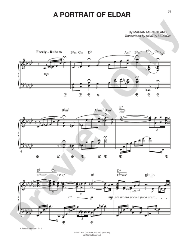 A Portrait of Eldar - Piano (Digital Download)