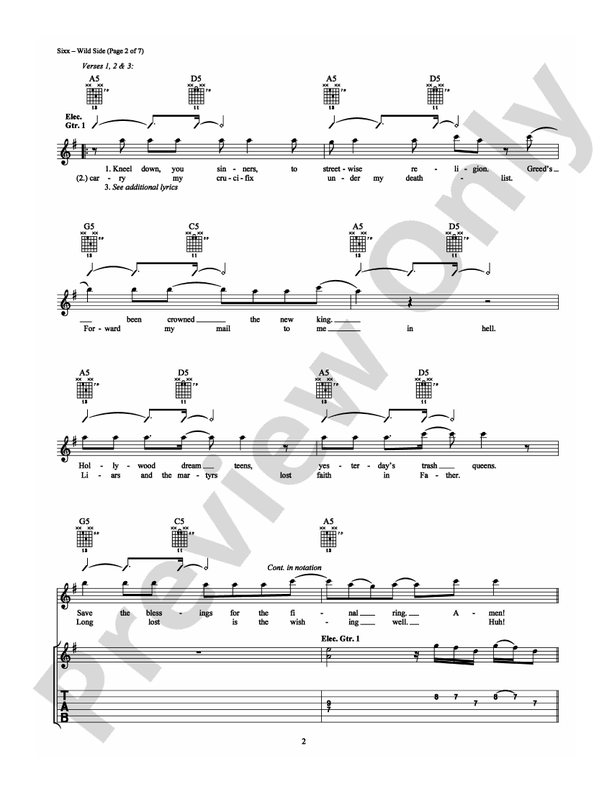Wild Side - Guitar TAB (Digital Download)