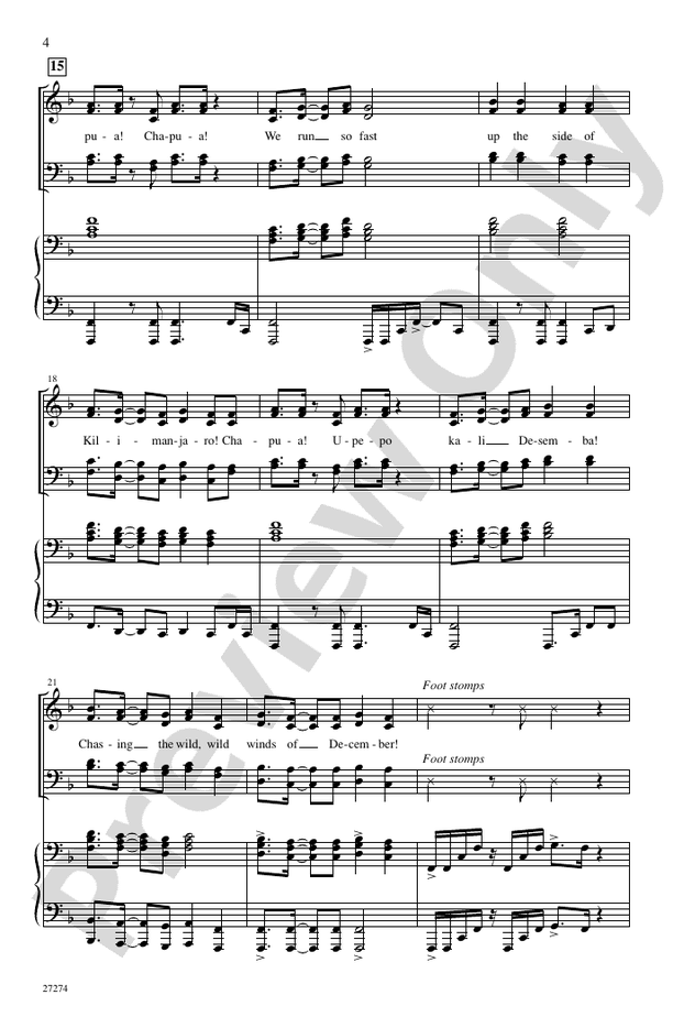 Chapua Kali Desemba (Chasing the Wild Winds of December - Swahili) – SATB Choral Octavo (Digital Download)