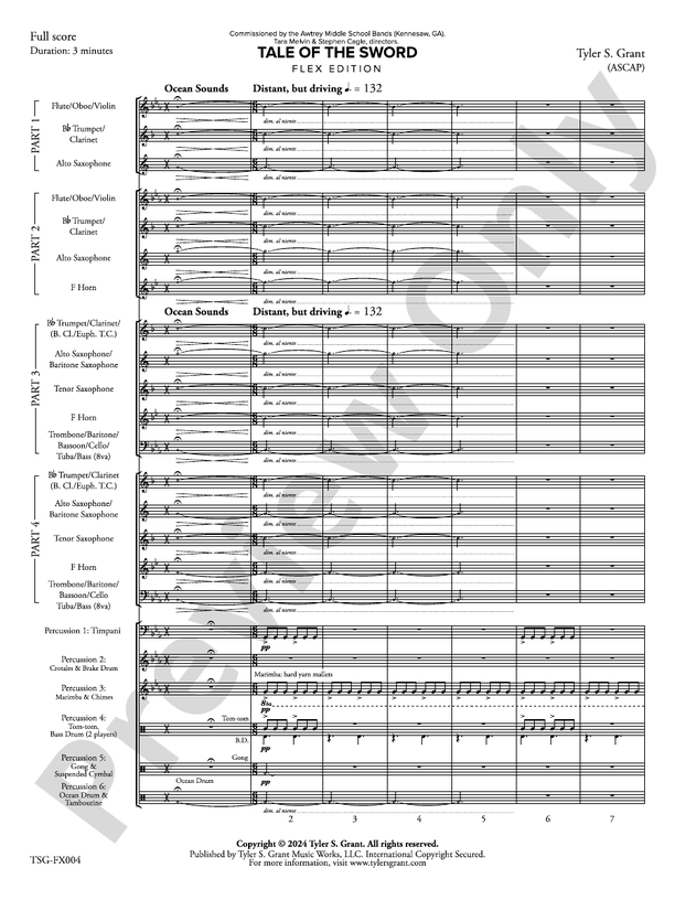 Tale of the Sword (Flexible Arrangement) - Concert Band Conductor Score & Parts (Digital Download)