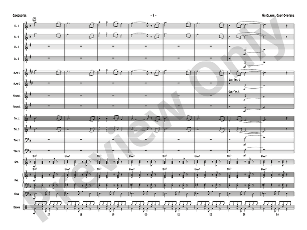 No Clams, Just Oysters - Jazz Ensemble Conductor Score & Parts(Digital Download)