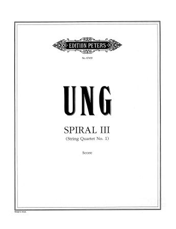 Spiral III (String Quartet No.1) (EP67455) - String Quartet (Digital Download)