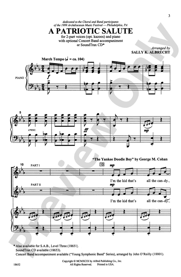 A Patriotic Salute - 2-Part Choral Octavo (Digital Download)