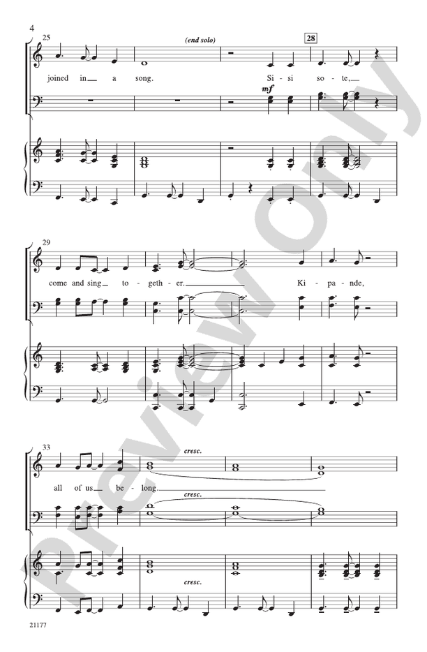 Changamano (Join Together-Swahili) – SATB Choral Octavo (Digital Download)