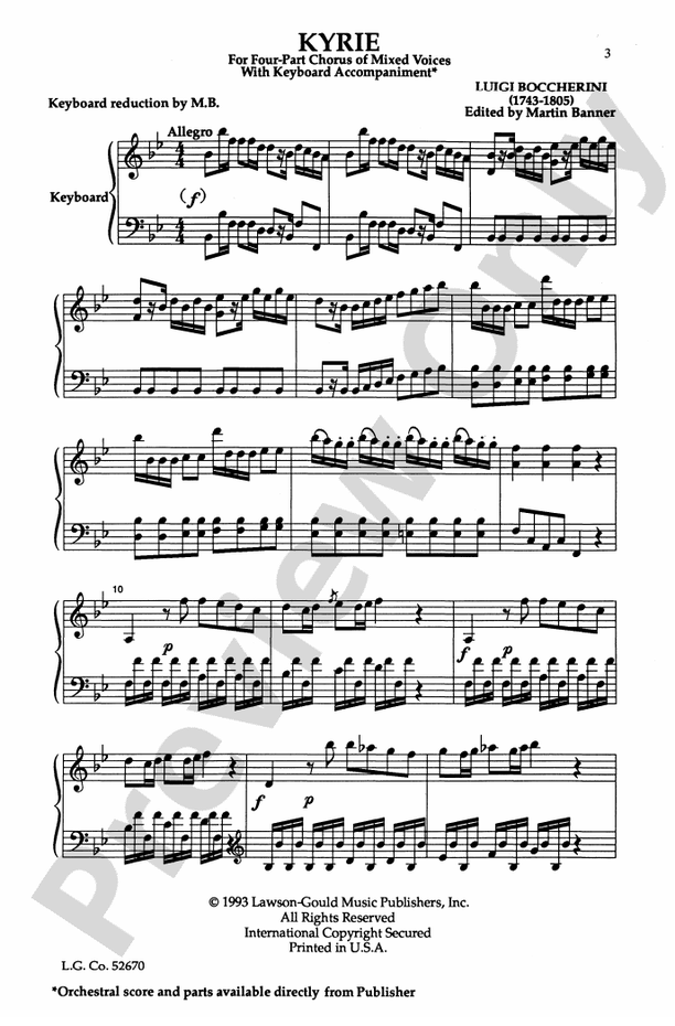Kyrie - Luigi Boccherini – SATB Choral Octavo (Digital Download)