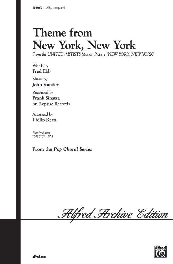 NEW YORK NEW YORK THEME SATB ARR KERN