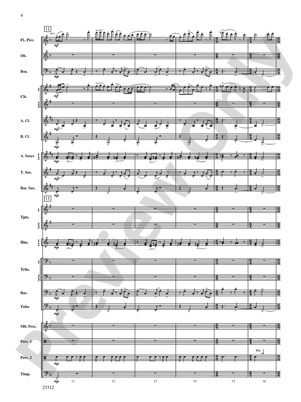 Three Miniatures for Winds and Percussion - Concert Band Conductor Score & Parts (Digital Download)