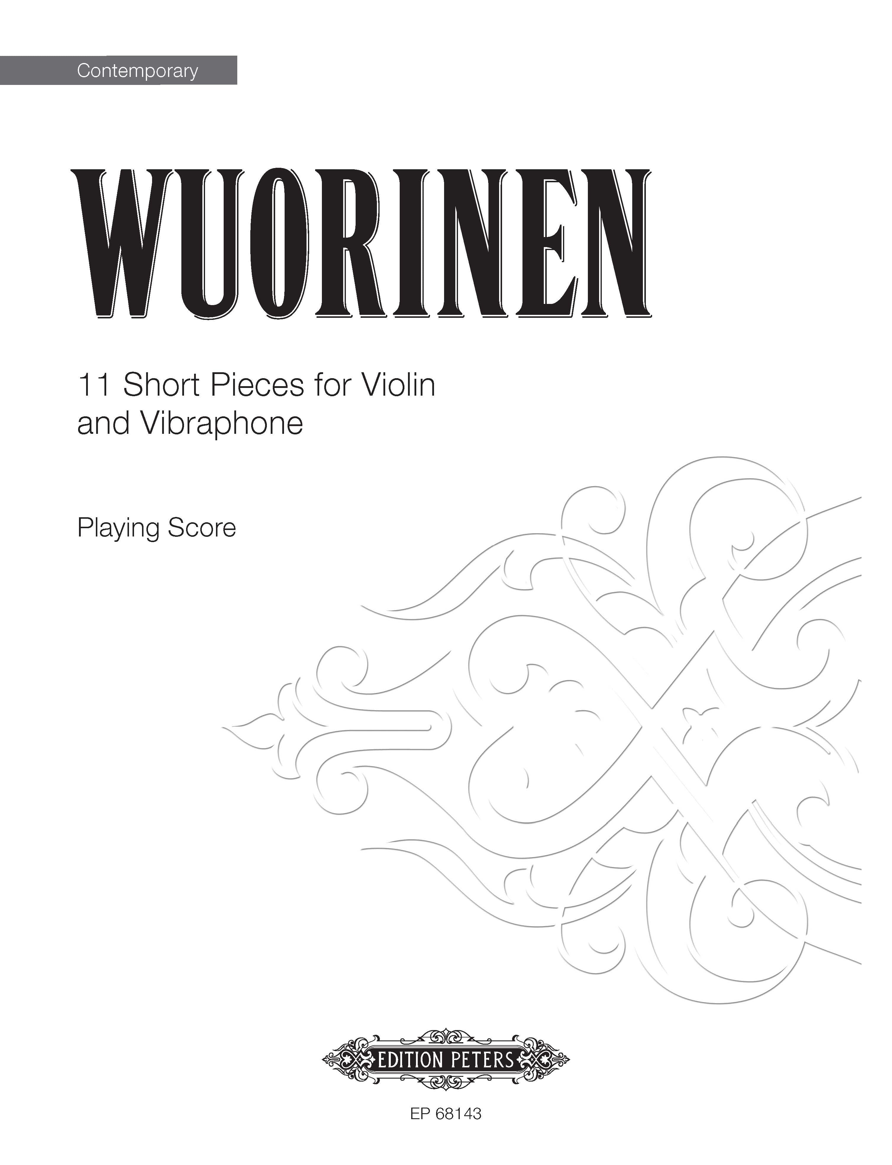 11 Short Pieces For Violin and Vibraphone (EP68143) - Violin/Vibraphone Full Score (Digital Download)