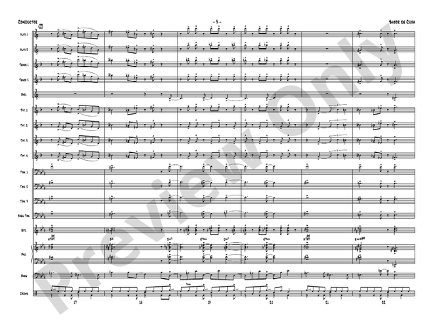 Sabor de Cuba – Jazz Ensemble Conductor Score & Parts (Digital Download)