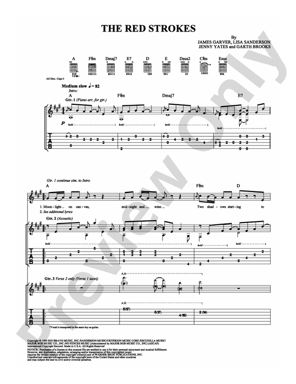 The Red Strokes - Guitar TAB (Digital Download)