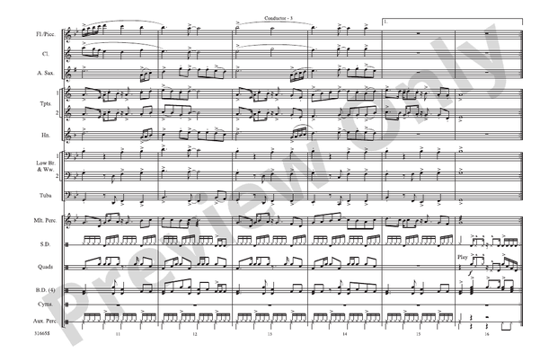Friday Night Express – Marching Band Conductor Score & Parts (Digital Download)