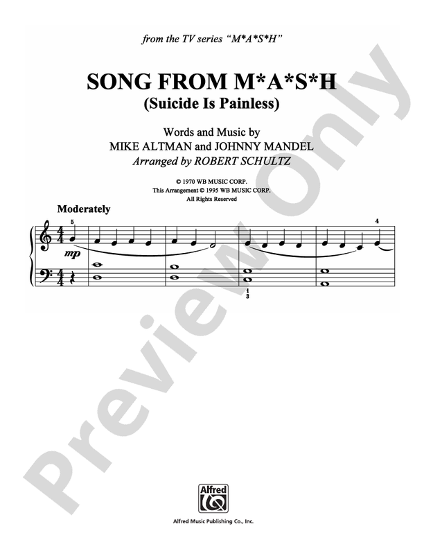 Song From M*A*S*H - DSM-PS-0000394 - Easy Piano (Digital Download)
