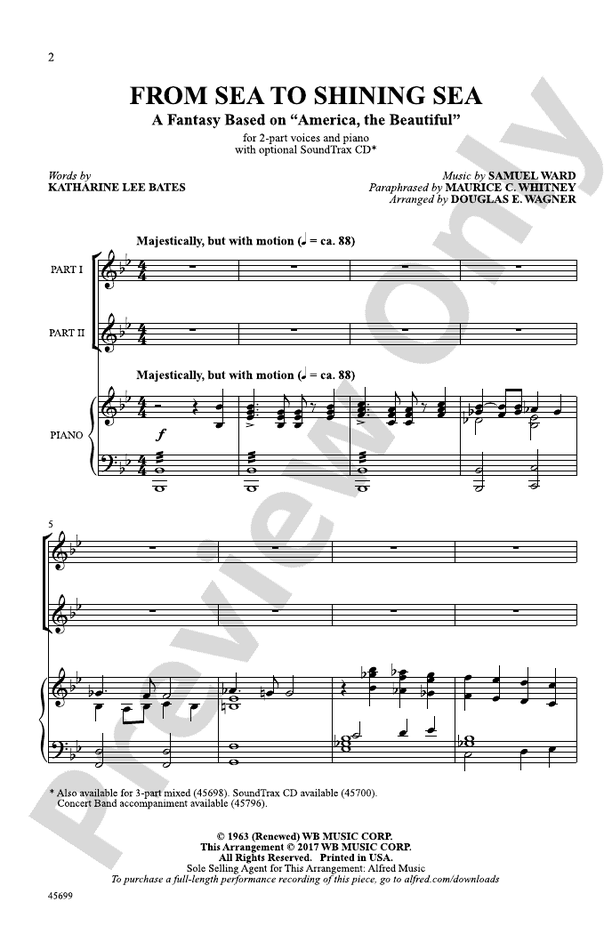From Sea to Shining Sea – 2-Part Choral Octavo (Digital Download)