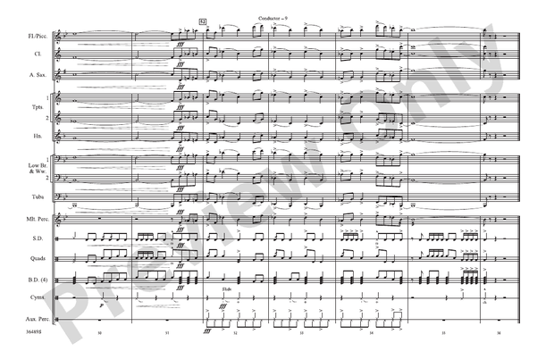 Black Dog – Marching Band Conductor Score & Parts (Digital Download)