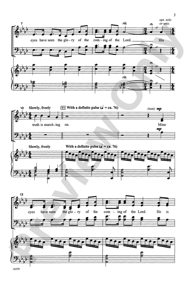 Battle Hymn of the Republic – SATB Choral Octavo (Digital Download)
