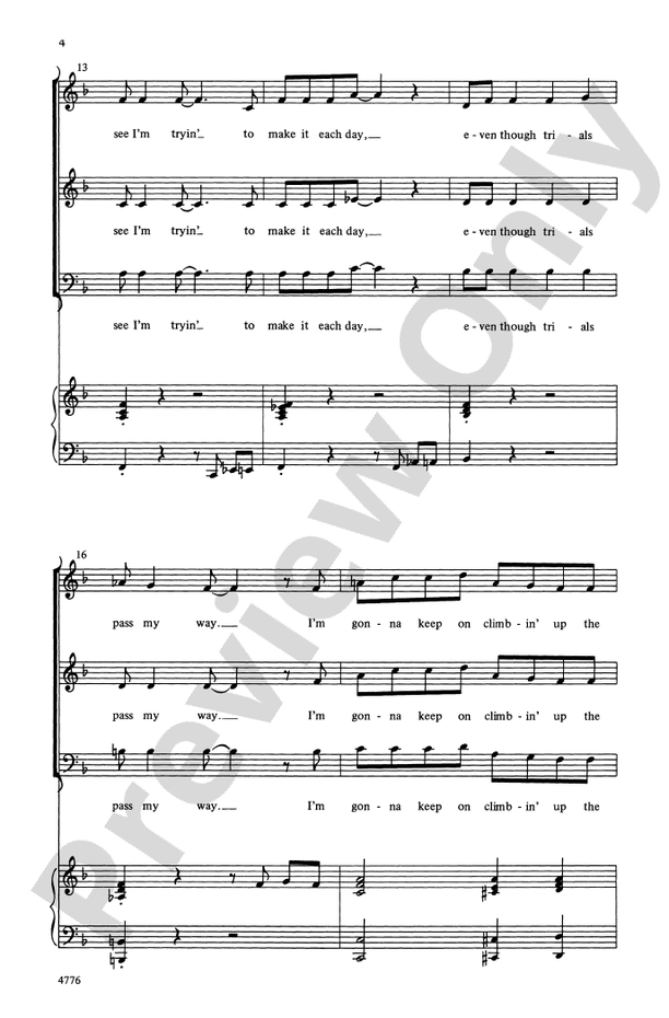 Climbin' Up the Mountain – 3-Part Mixed Choral Octavo (Digital Download)