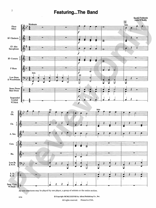 Featuring the Band - Concert Band Conductor Score & Parts (Digital Download)